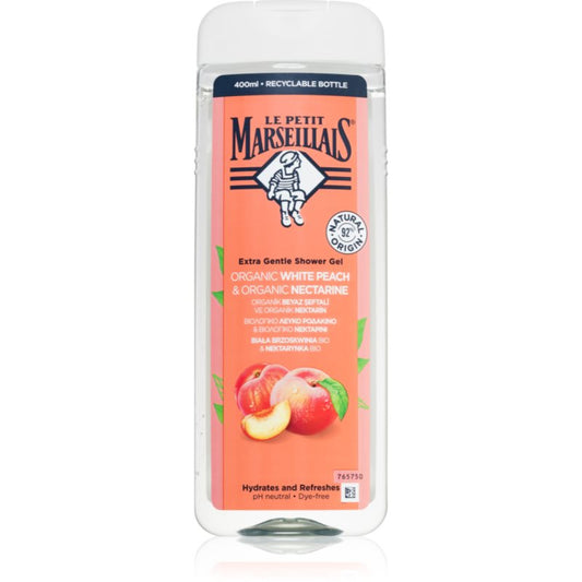 Le Petit Marseiliais Shower Gel Bio White Peach and Bio Nectarine 400ml