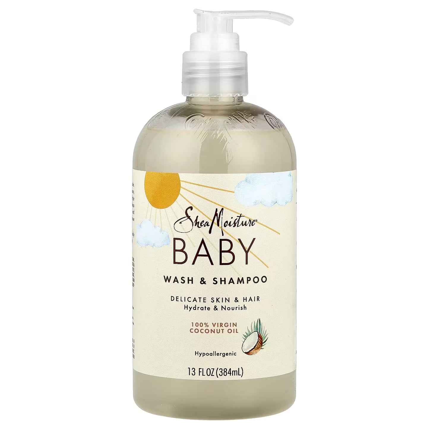 Shea Moisture 100% Virgin Coconut Oil Baby Wash & Shampoo 384 ML