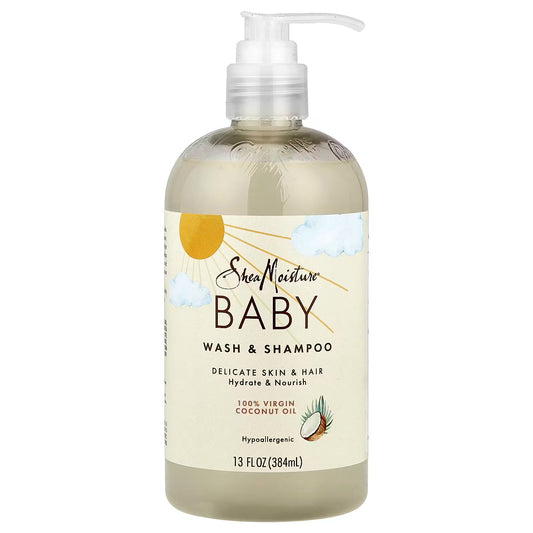 Shea Moisture 100% Virgin Coconut Oil Baby Wash & Shampoo 384 ML