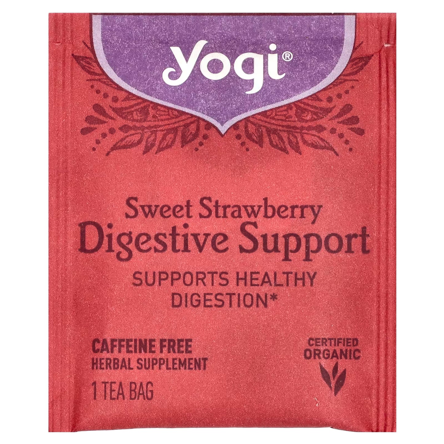 Yogi Tea Digestive Support Sweet Strawberry Supports Healthy Digestion 16 tea bags