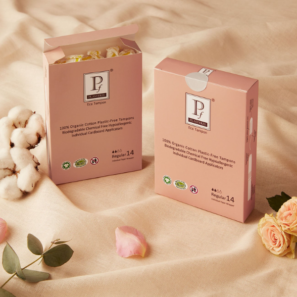 PLASTFREE 100% Organic Cardboard Applicator Tampons - Regular