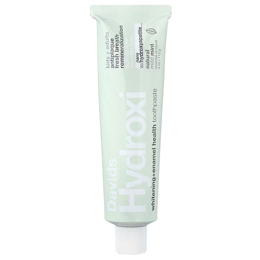 Davids Hydroxi Kids & Adults Whitening  Enamel Health Toothpaste  Natural Mild Mint 113g