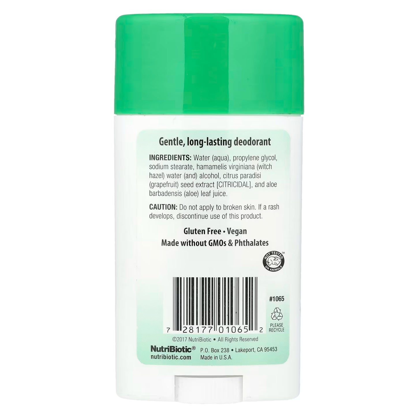 NutriBiotic Unscented with Grapefruit Seed Extract and Aloe 75g