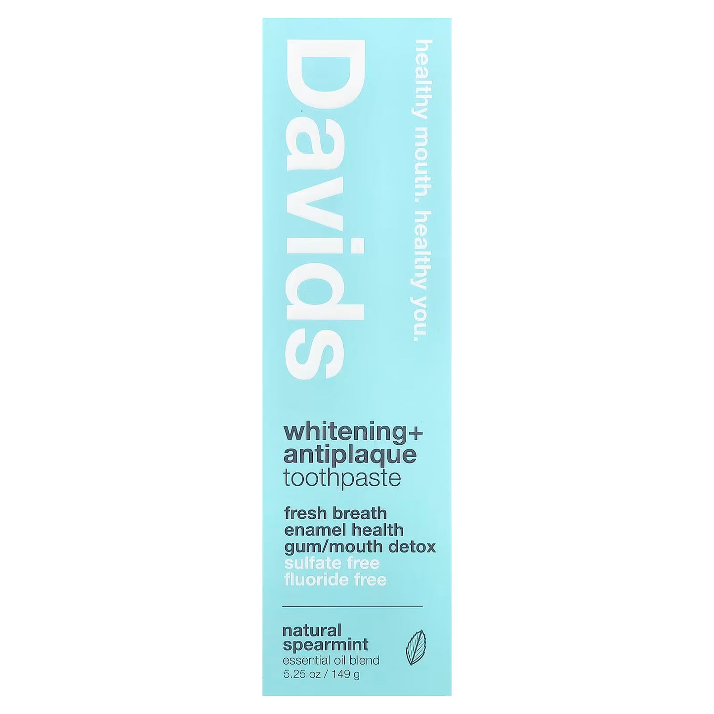 Davids Premium Whitening + Anti-plaque Toothpaste / Spearmint 149g