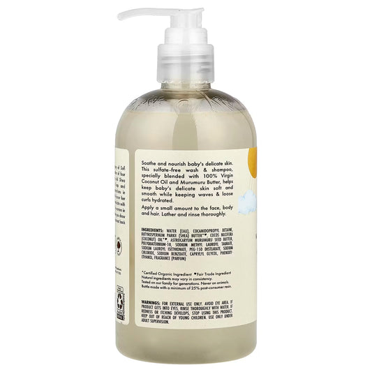 Shea Moisture 100% Virgin Coconut Oil Baby Wash & Shampoo 384 ML