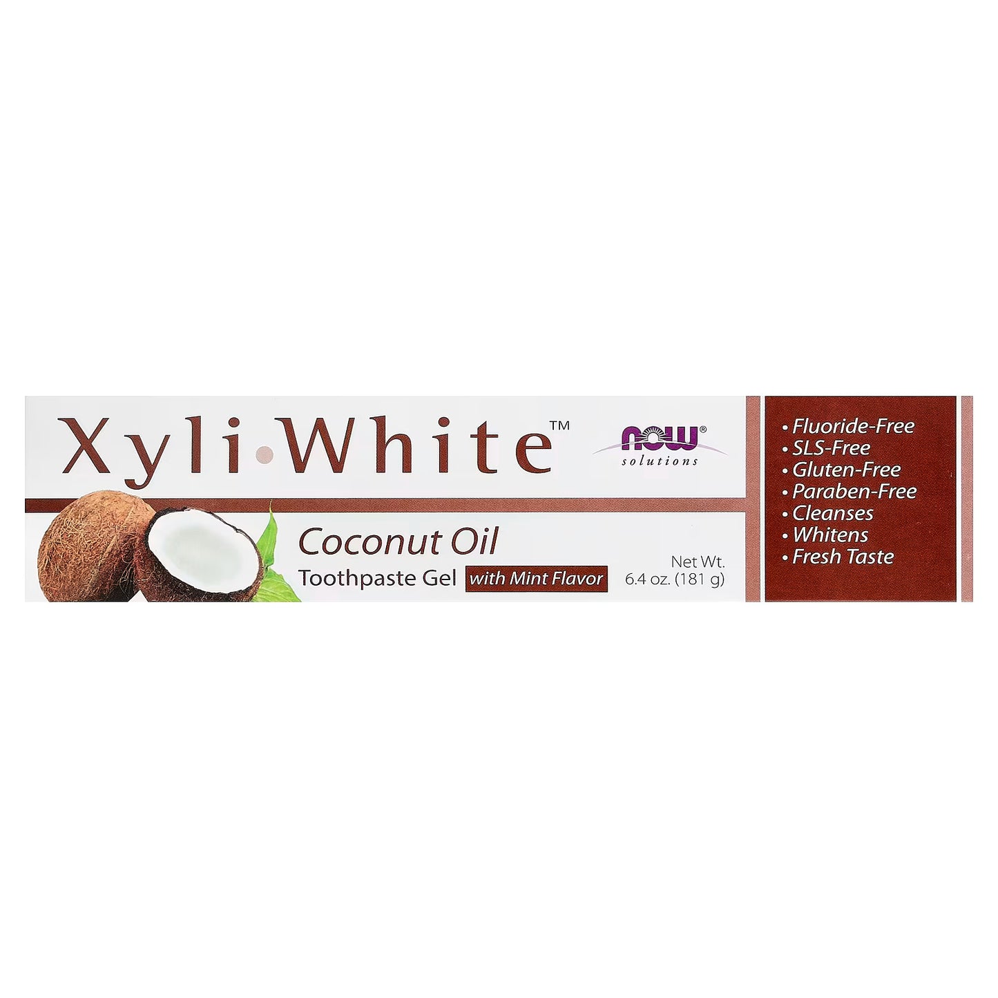 NOW Solutions Xyliwhite Coconut Oil Toothpaste Gel with mint 181 G
