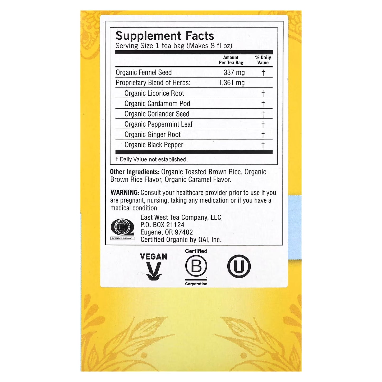 Yogi Tea Stomach Ease Supports Healthy Digestion 16 Tea bags