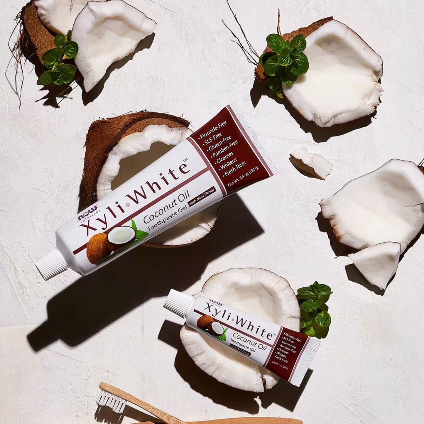 NOW Solutions Xyliwhite Coconut Oil Toothpaste Gel with mint 181 G