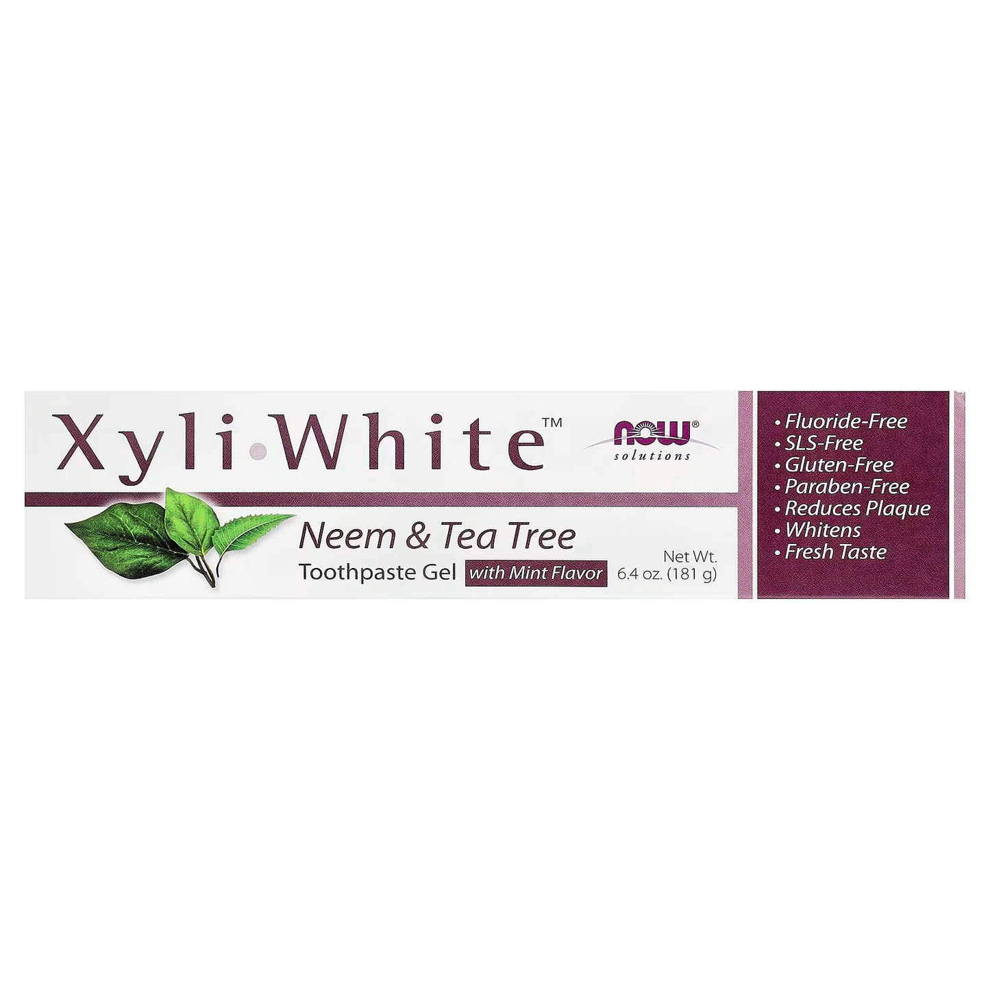 NOW Solutions Xyliwhite Neem & Tea Tree Toothpaste Gel with mint flavour 181G