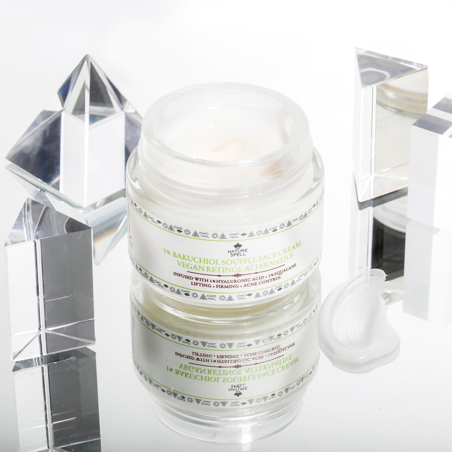 Nature Spell 1% Bakuchiol Soufflé' Face Cream Plant Based Vegan Retinol Alternative 100ML