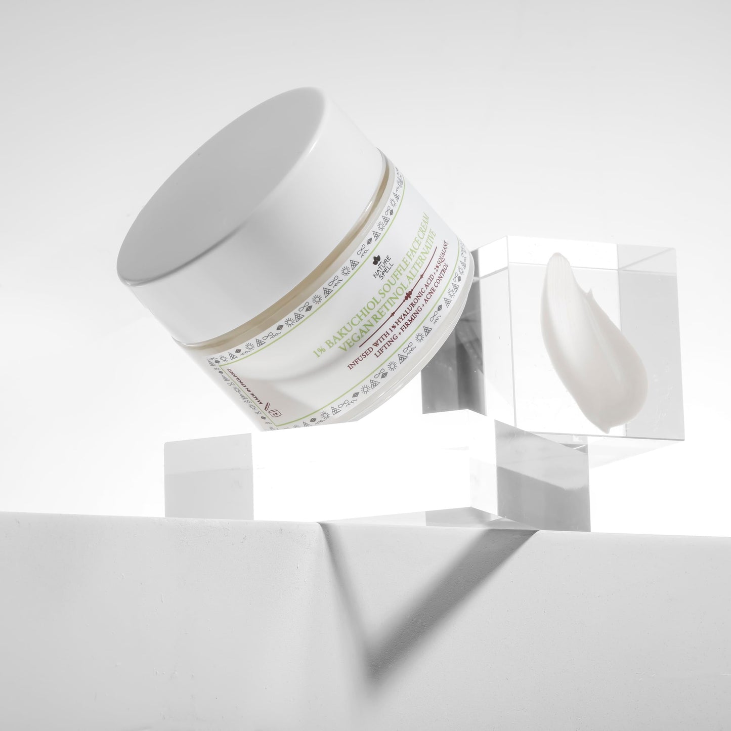 Nature Spell 1% Bakuchiol Soufflé' Face Cream Plant Based Vegan Retinol Alternative 100ML