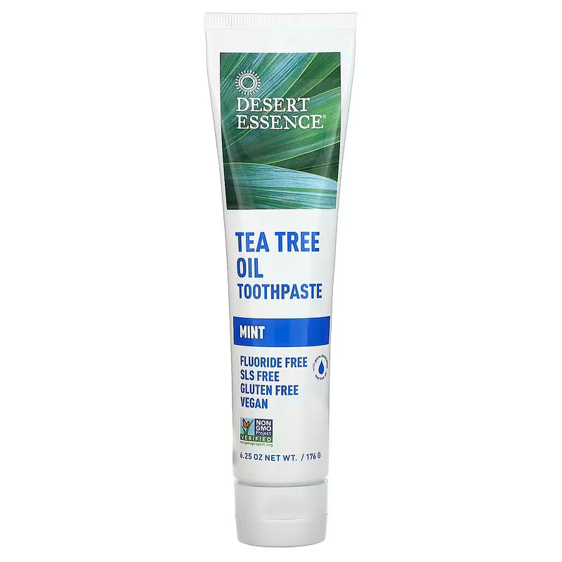 DESERT ESSENCE TEA TREE OIL MINT Fluoride-free Toothpaste 176G