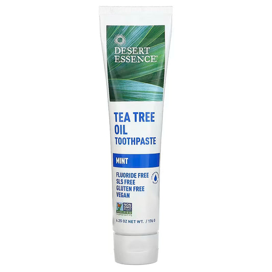DESERT ESSENCE TEA TREE OIL MINT Fluoride-free Toothpaste 176G