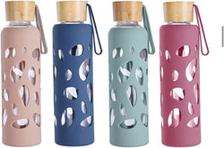 Mustadeem Silicone Coated Glass Water Bottle