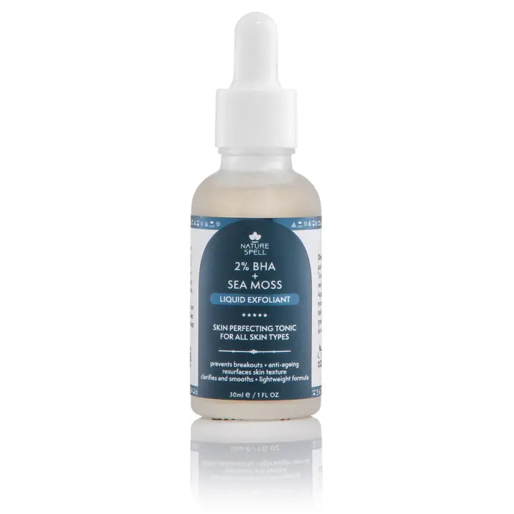 Nature Spell 2% BHA + Sea Moss Liquid Exfoliant (Salicylic Acid) – Skin Perfecting Tonic 30ML