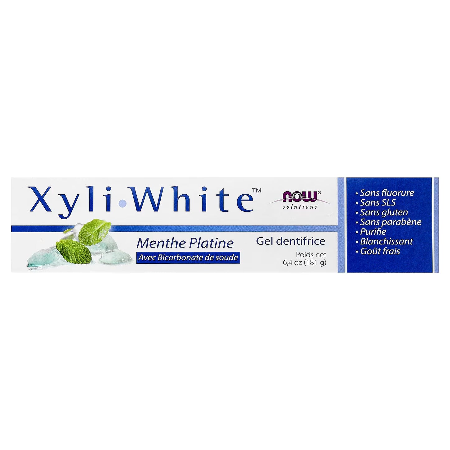 NOW Solutions Xyliwhite Platinum Mint Toothpaste Gel with Baking Soda 181G