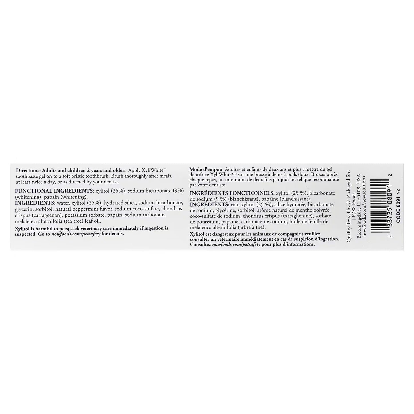 NOW Solutions Xyliwhite Platinum Mint Toothpaste Gel with Baking Soda 181G