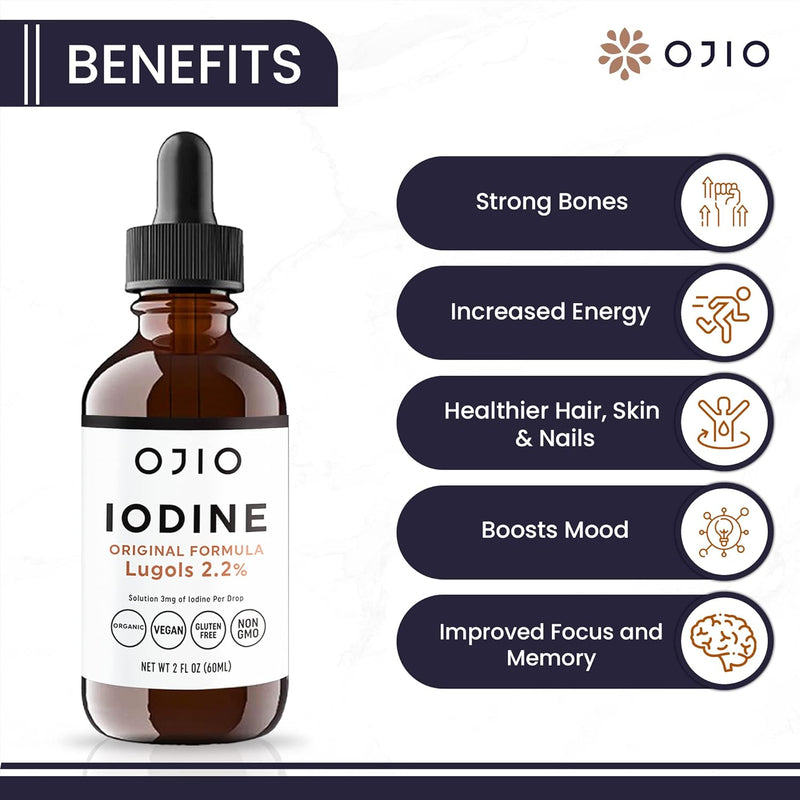 Ojio, Iodine, Lugol's Solution 2% 60 ml