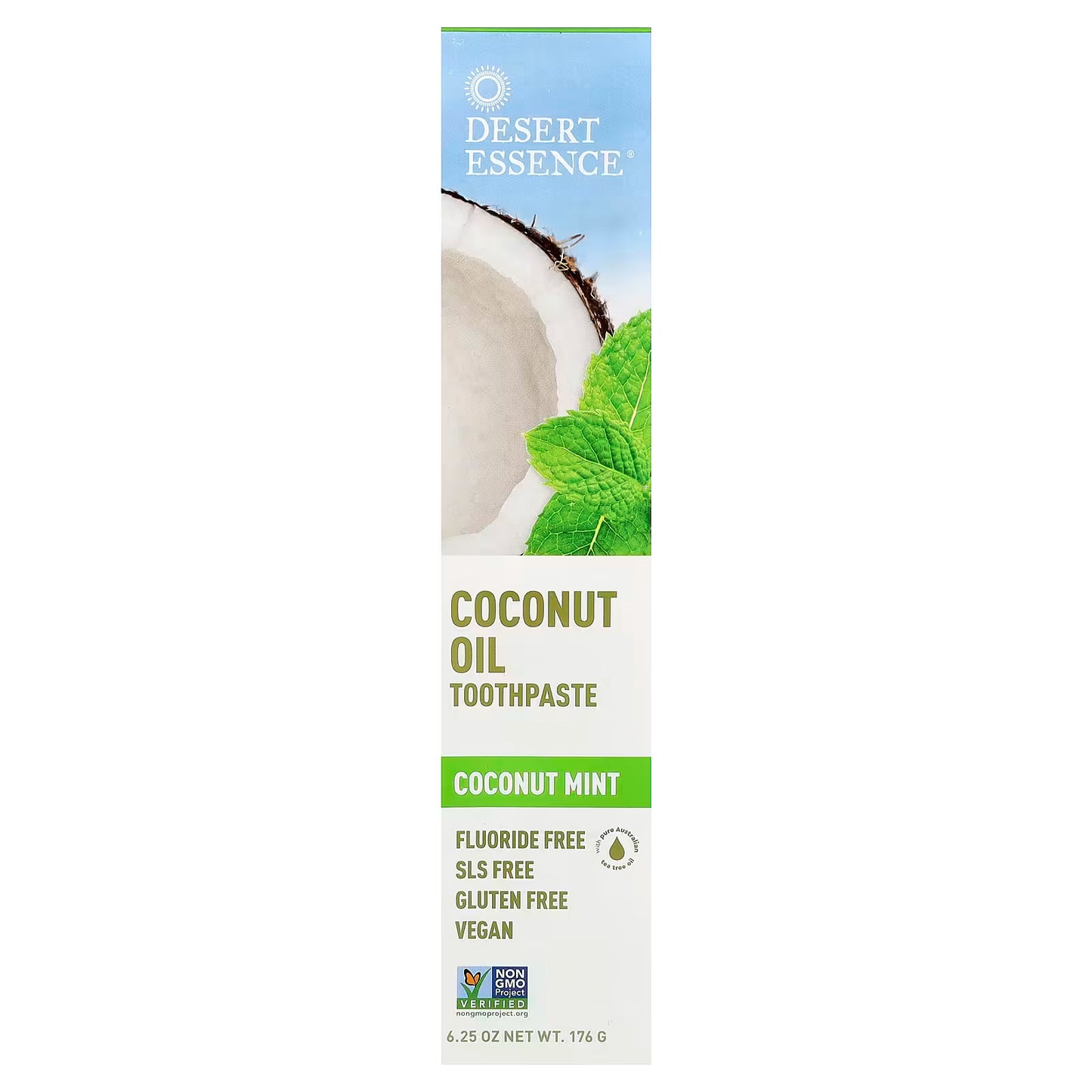 DESERT ESSENCE  COCONUT OIL TOOTHPASTE COCONUT MINT 176 G