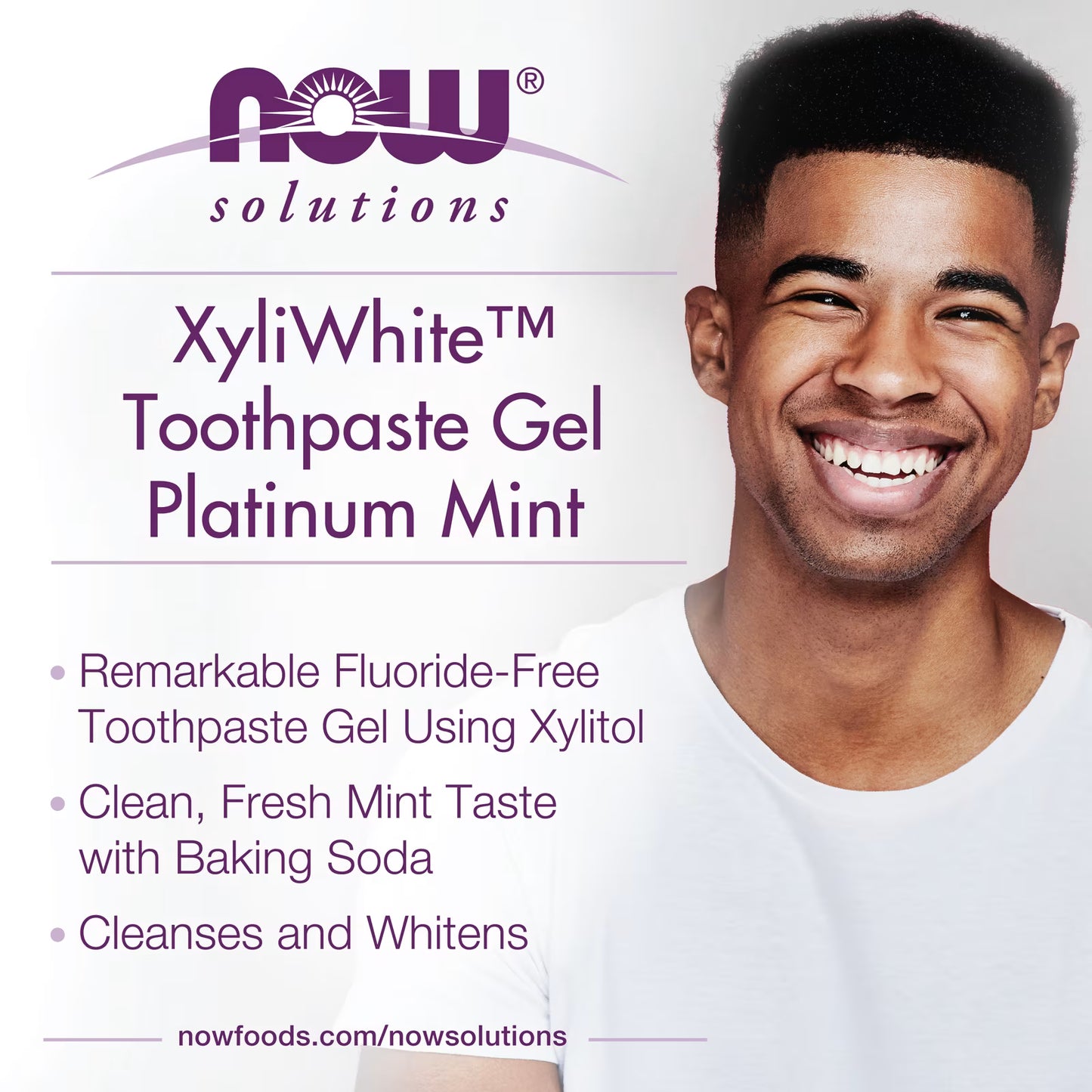 NOW Solutions Xyliwhite Platinum Mint Toothpaste Gel with Baking Soda 181G