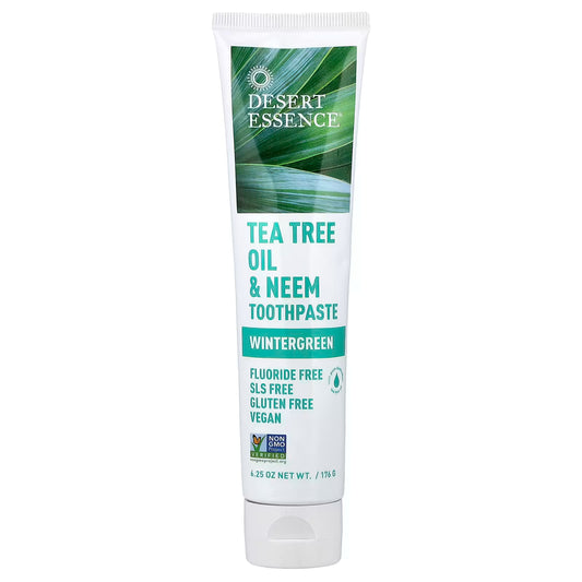DESERT ESSENCE TEA TREE OIL & NEEM TOOTHPASTE - WINTERGREEN 176 G