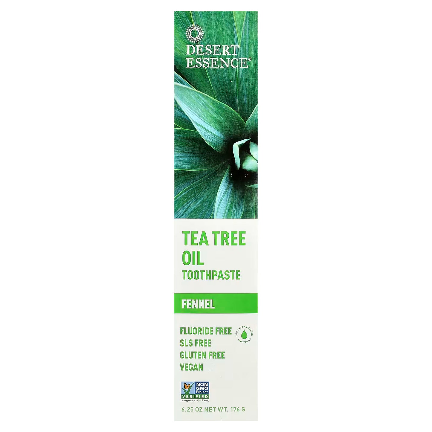 DESERT ESSENCE TEA TREE OIL TOOTHPASTE- FENNEL 176G