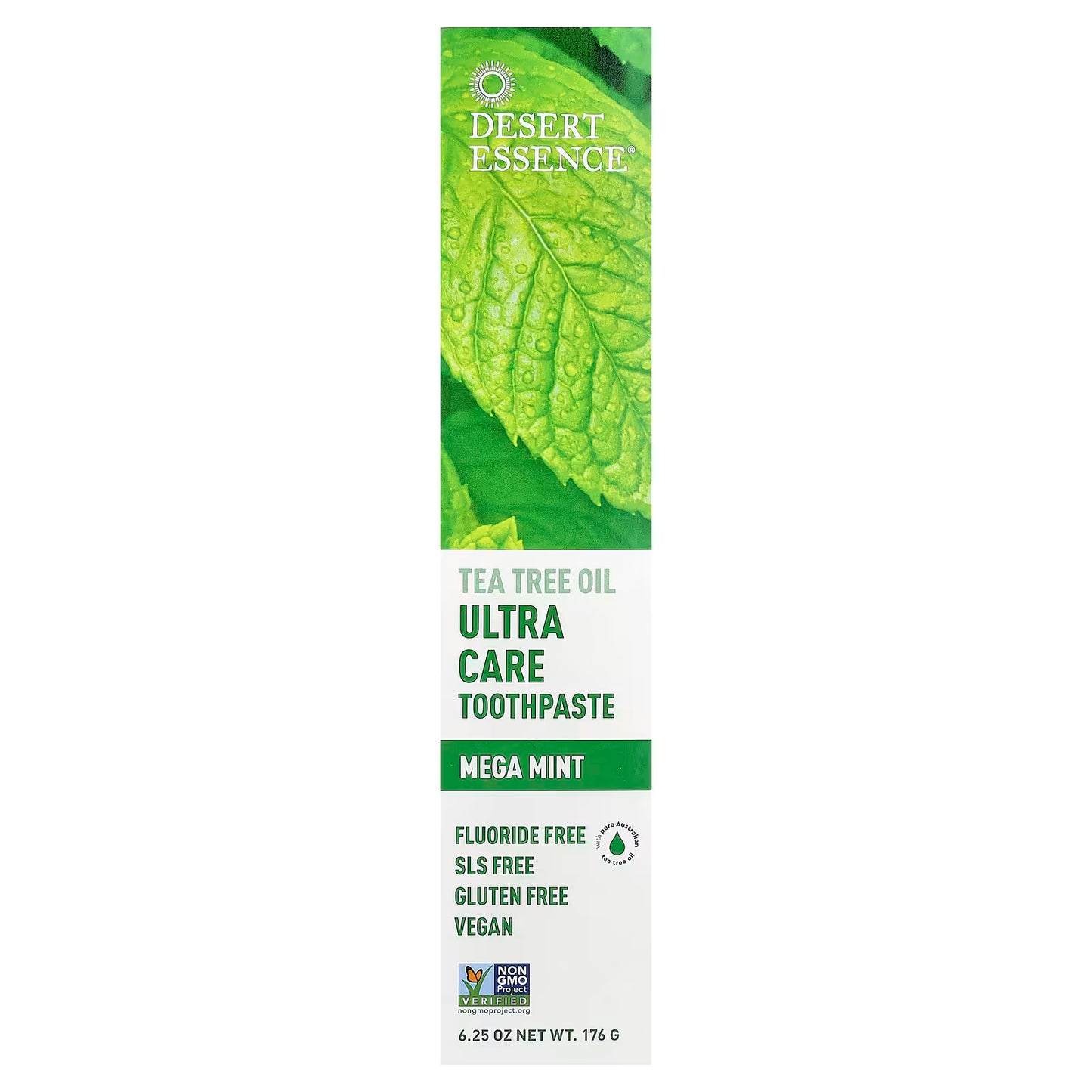 DESERT ESSENCE TEA TREE OIL ULTRA CARE TOOTHPASTE MEGA MINT 176 G