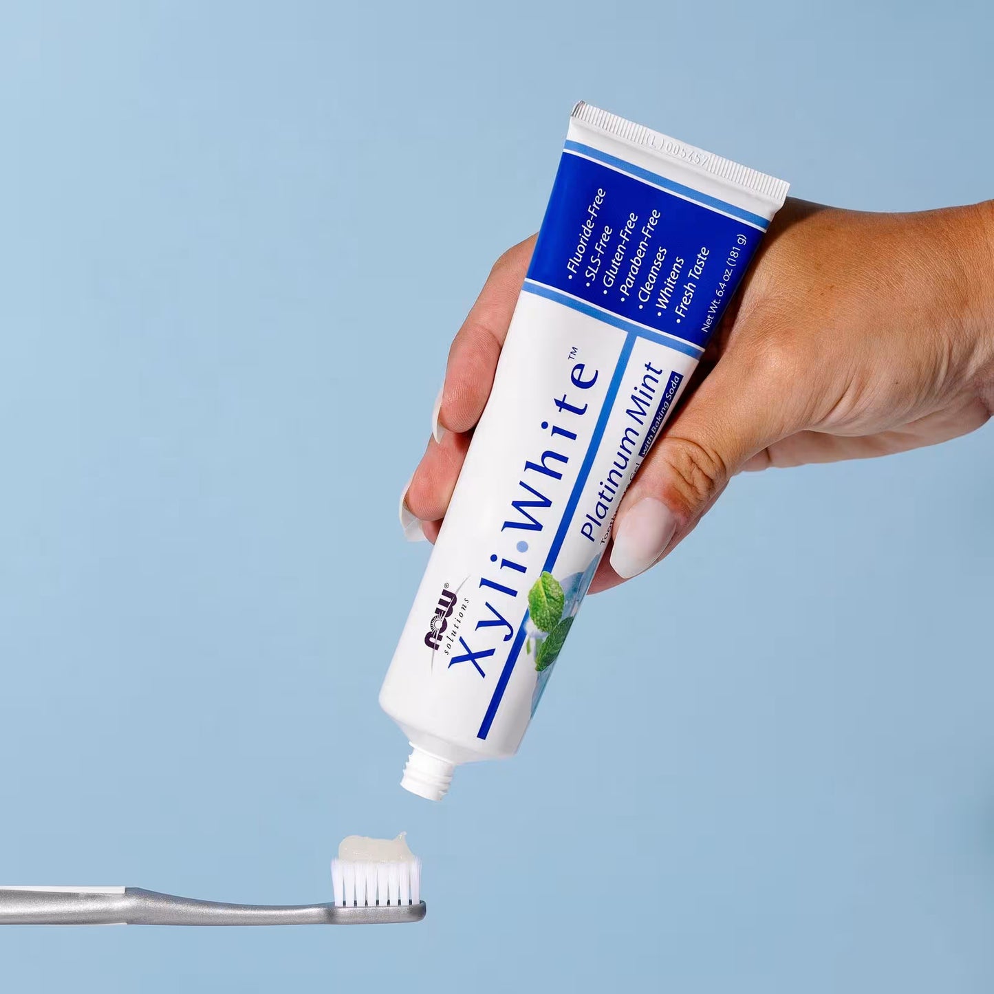 NOW Solutions Xyliwhite Platinum Mint Toothpaste Gel with Baking Soda 181G