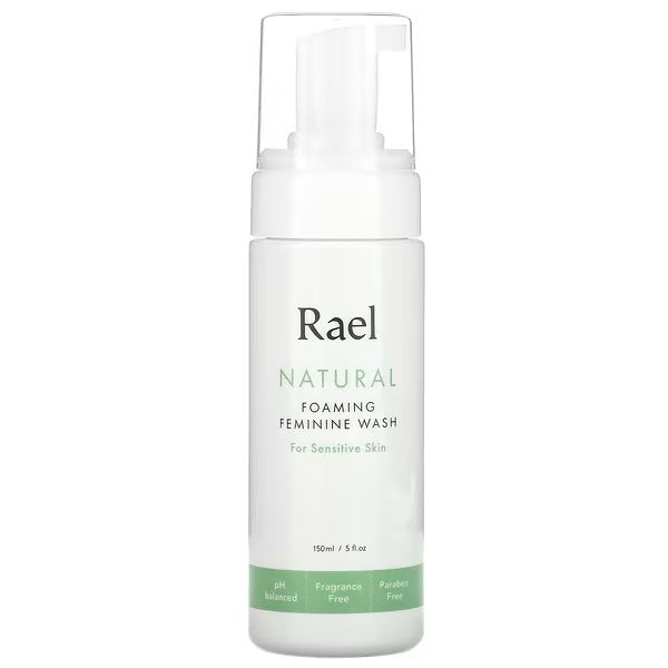 RAEL Inc. Natural Foaming Feminine Wash, For Sensitive Skin, Fragrance Free, 150ML