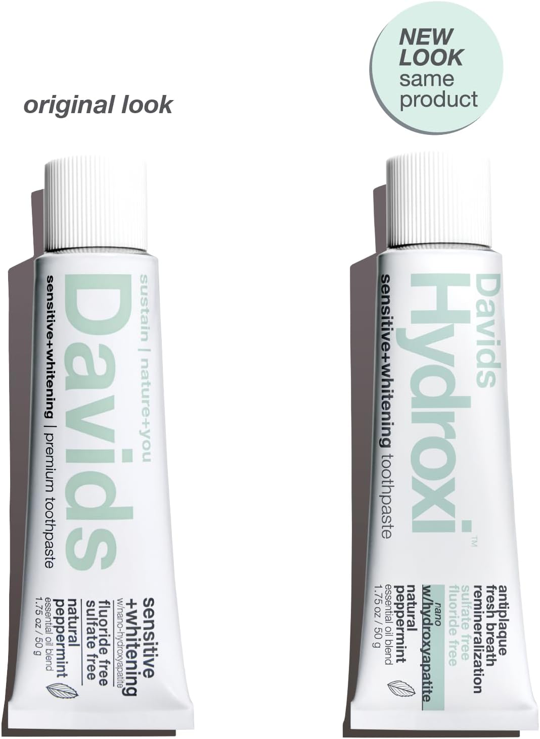Davids Premium Toothpaste Sensitive Whitening Nano-Hydroxyapatite / Peppermint 50g