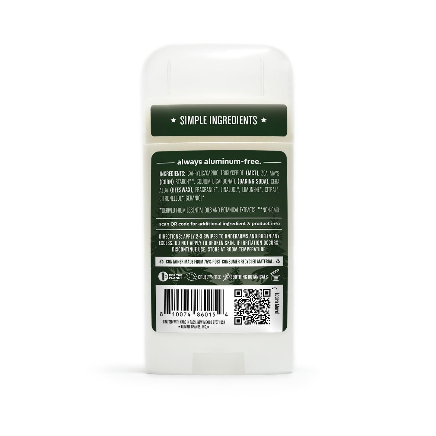 Humble Black Spruce Aluminum Free Deodorant 70 g