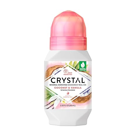 Crystal Mineral Deodorant Roll-On Coconut & Vanilla 66ml