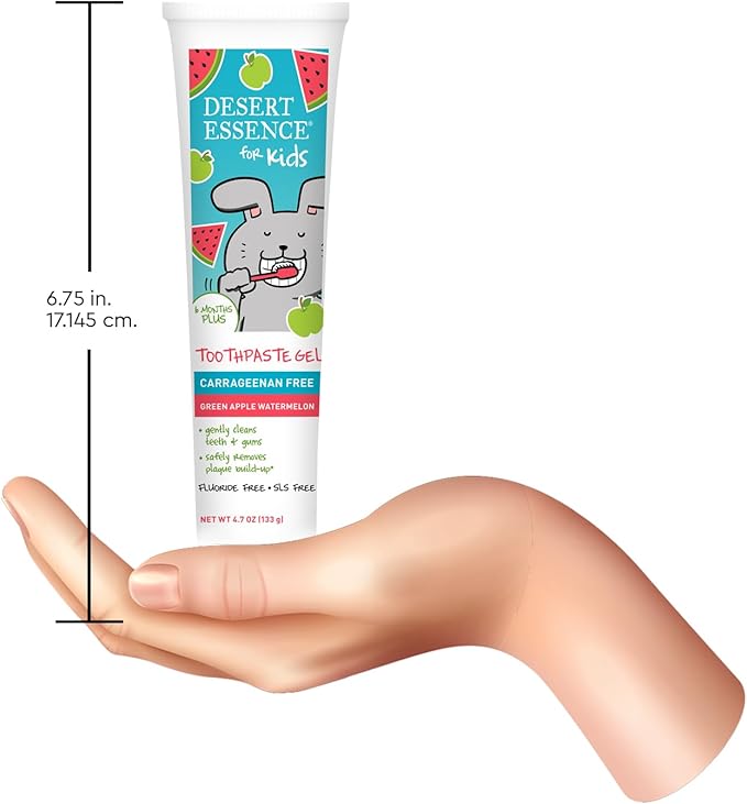 DESERT ESSENCE GREEN APPLE WATERMELON KIDS TOOTHPASTE GEL 133G