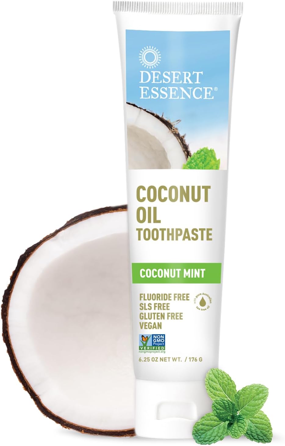 DESERT ESSENCE COCONUT OIL TOOTHPASTE COCONUT MINT 176 G