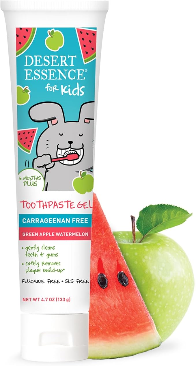 DESERT ESSENCE GREEN APPLE WATERMELON KIDS TOOTHPASTE GEL 133G