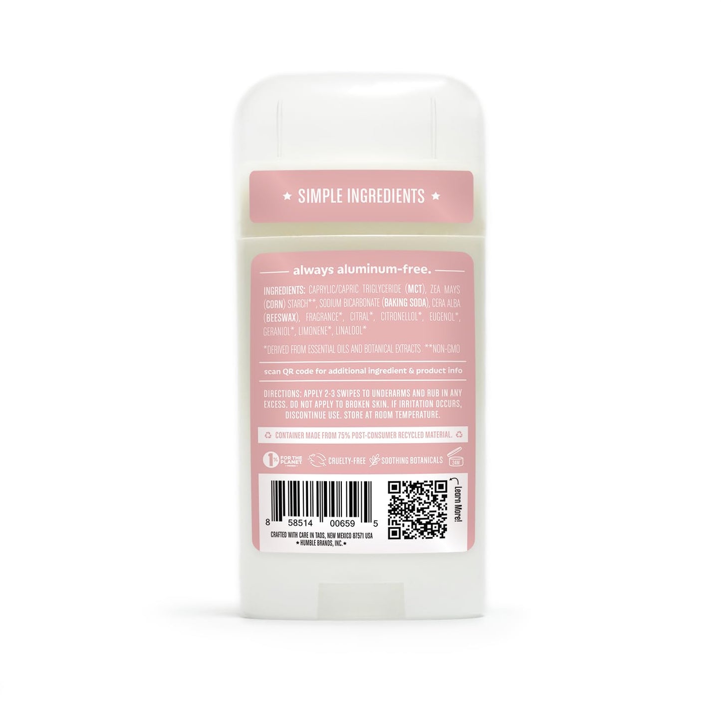 Humble Moroccan Rose Aluminum Free Deodorant 70 g
