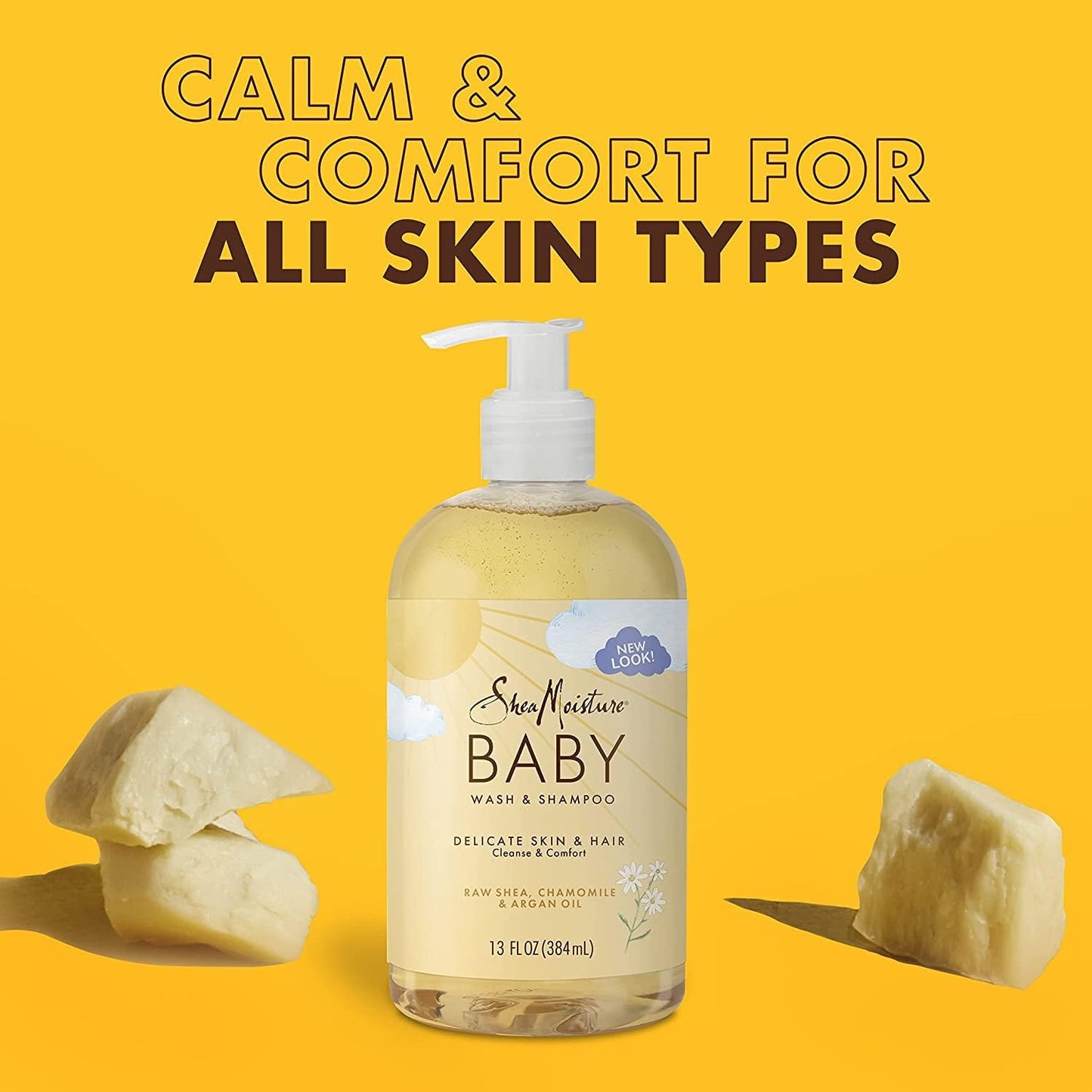 Shea Moisture Chamomile & Argan Oil Baby Wash & Shampoo 384 ML