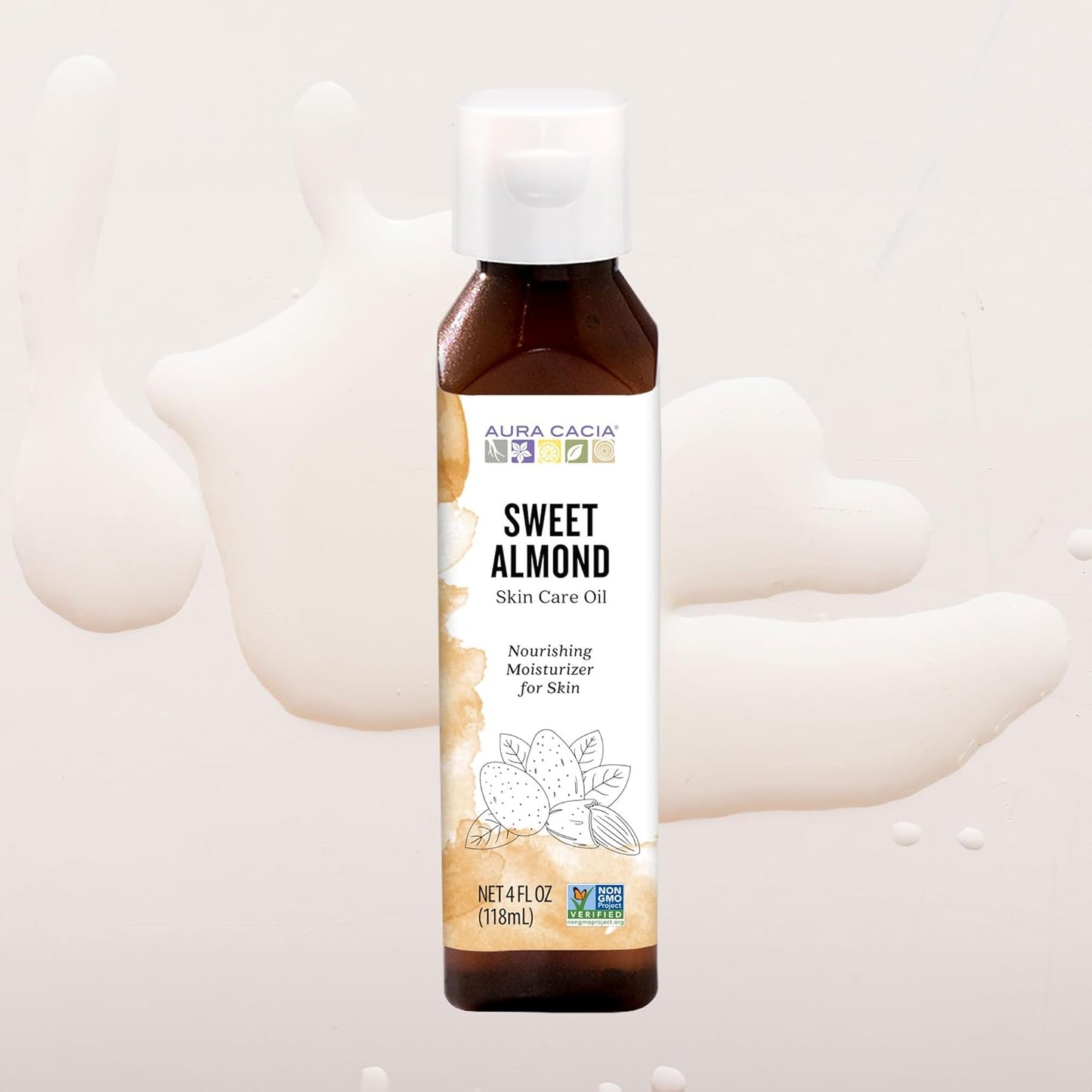 AURA CACIA Sweet Almond Skin Care Oil 118 ML