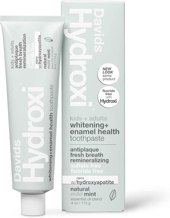 Davids Hydroxi™ Kids + Adults Whitening + Enamel Health Toothpaste / Natural Mild Mint 113g