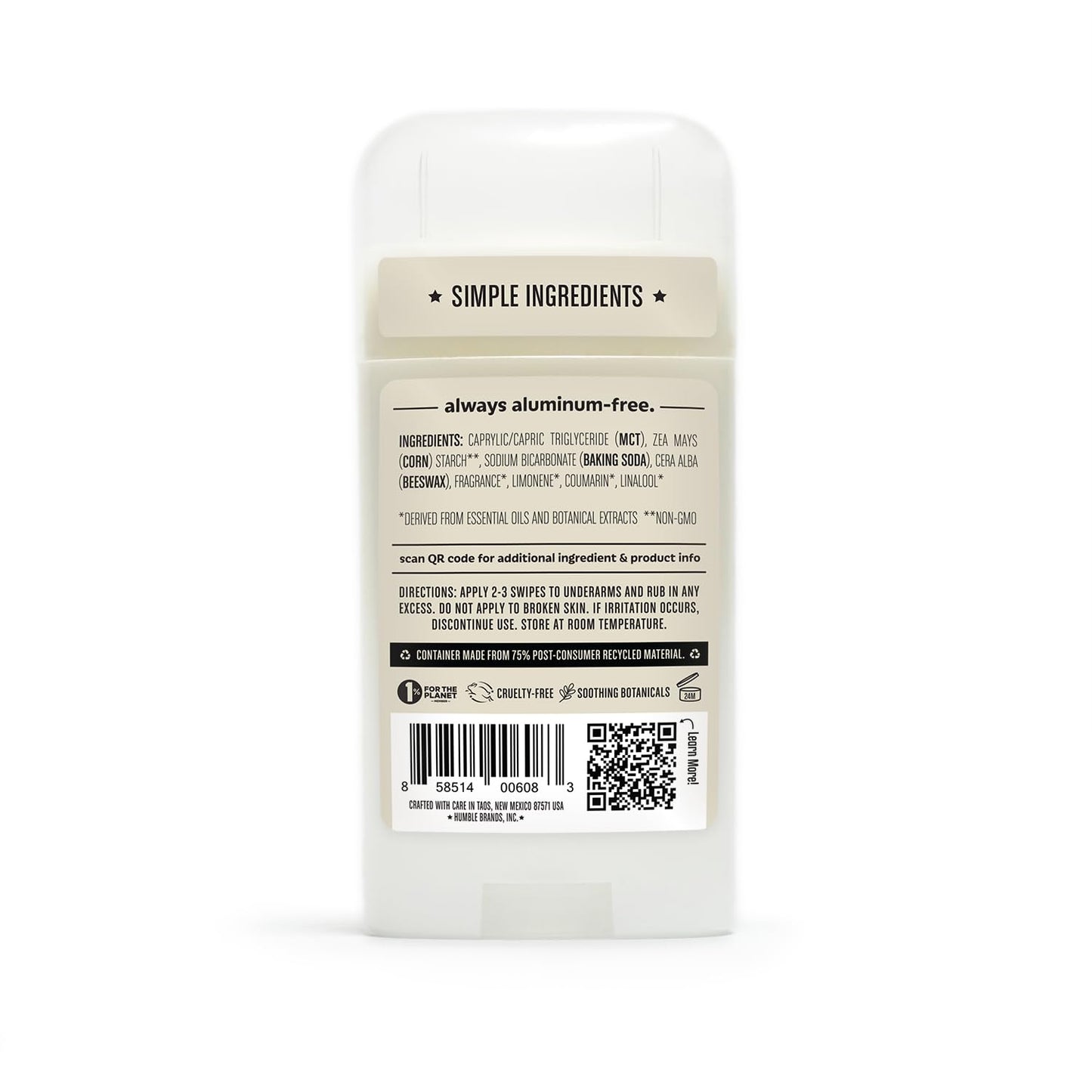 Humble Palo Santo & Frankincense Aluminum Free Deodorant 70 g