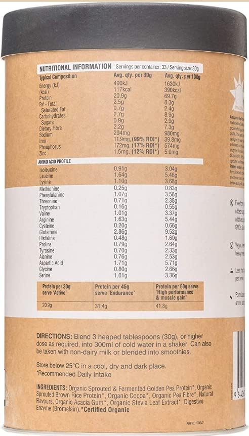 AMAZONIA Raw Protein Isolate Choc Coconut 1KG