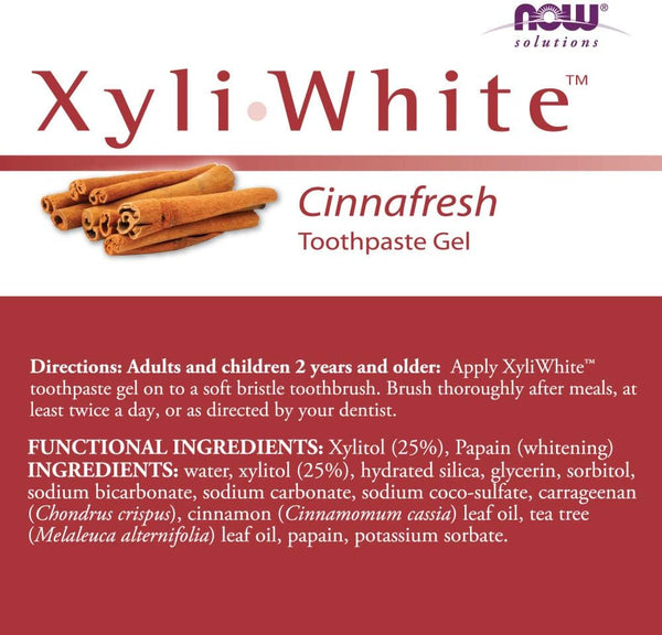 NOW SOLUTION XyliWhite™ Cinnafresh Toothpaste Gel 181 G