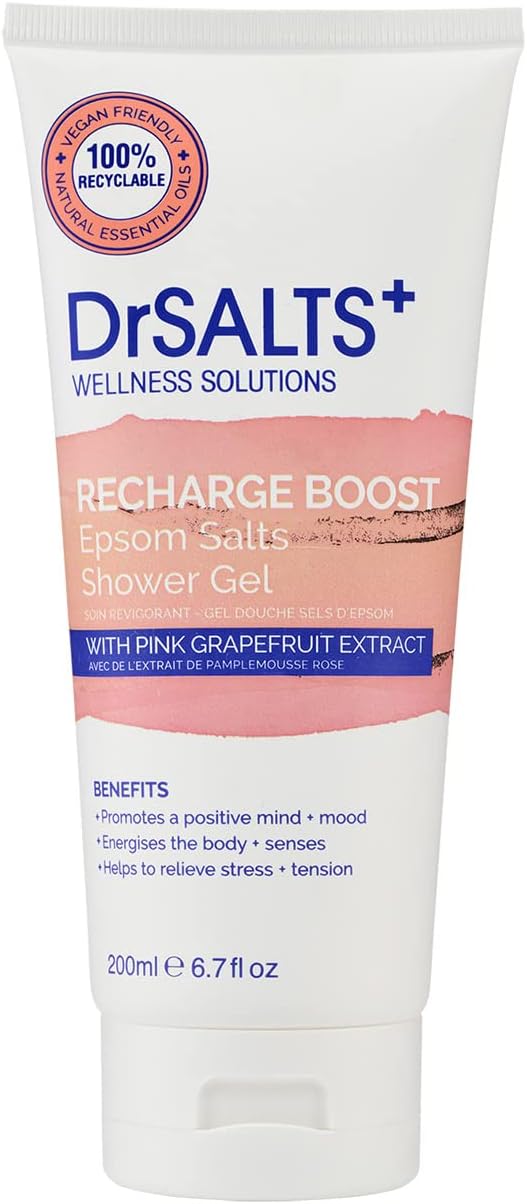 Dr Salts Recharge Boost Epsom salts  Shower Gel 200ml