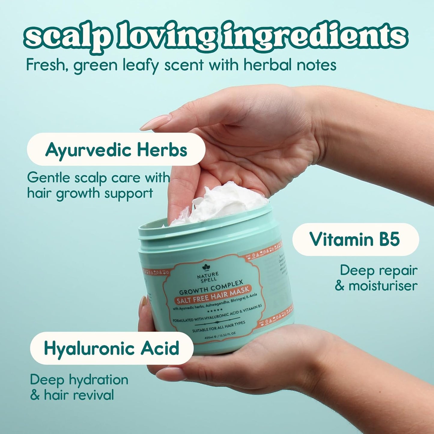 Nature Spell Growth Complex Salt Free Hair Mask 400ML