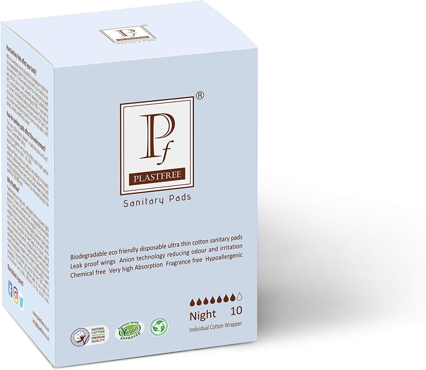 PLASTFREE Night Pads 10 Pads