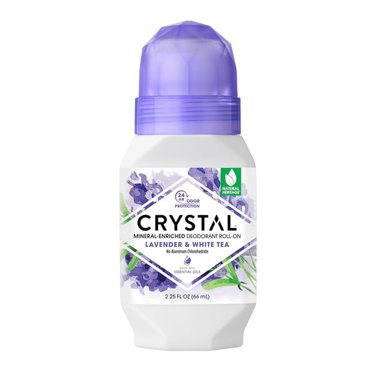 Crystal Mineral Deodorant Roll-On Lavender & White Tea 66ml