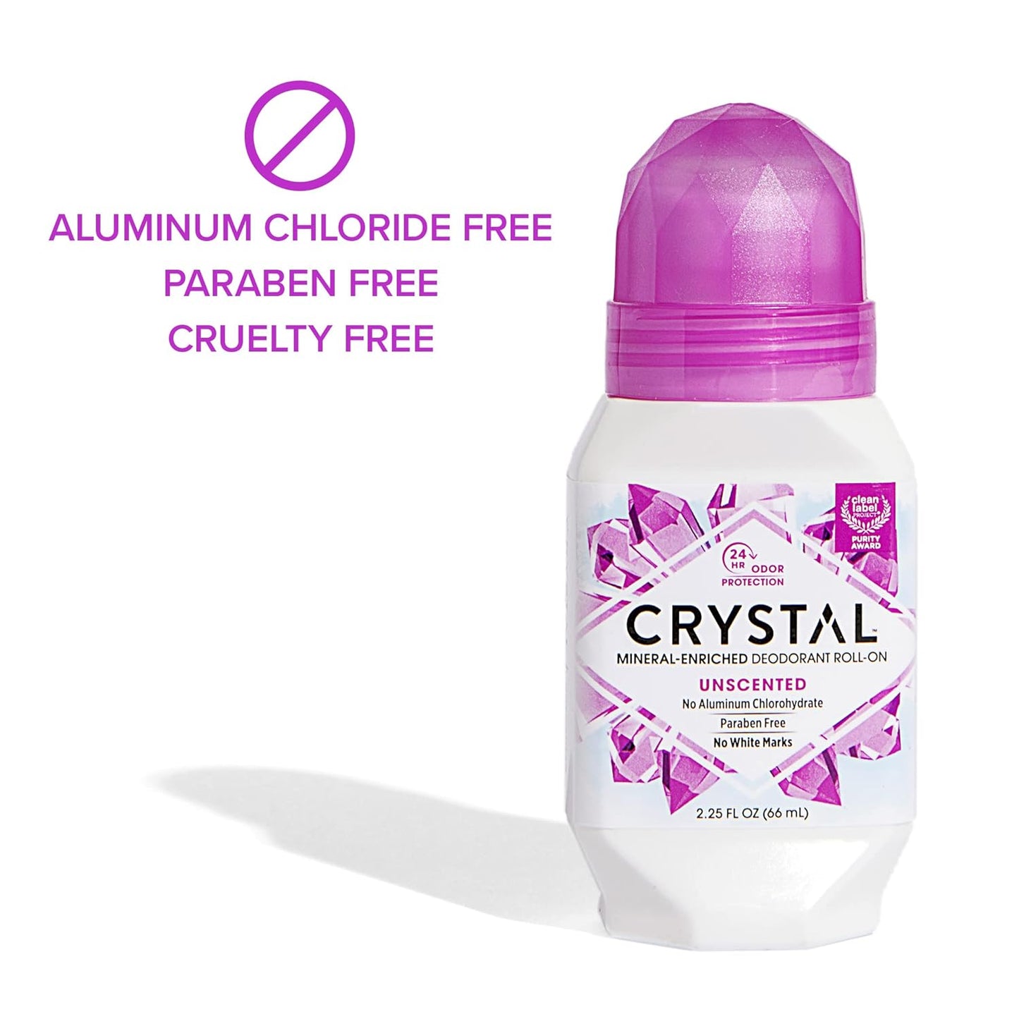 Crystal Mineral Deodorant Roll-On Unscented 66ml