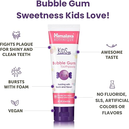 Himalaya Botanique Bubble Gum Kids Toothpaste 113G