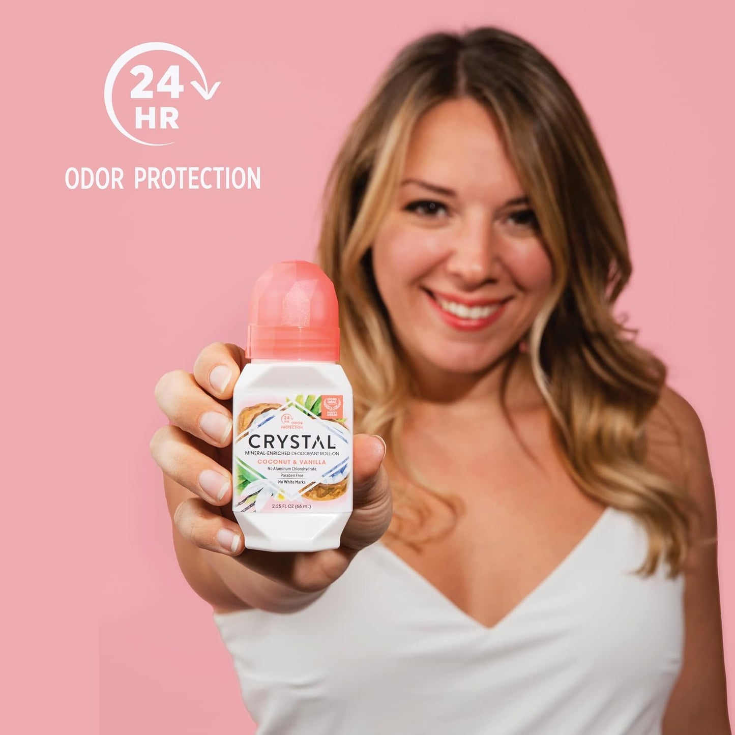 Crystal Mineral Deodorant Roll-On Coconut & Vanilla 66ml