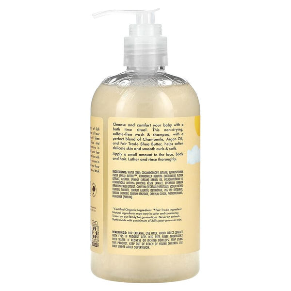 SheaMoisture, Baby Wash & Shampoo, Raw Shea, Chamomile & Argan Oil, 384ML